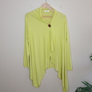 Cherish | Vibrant Yellow Striped Single Button Cardigan
